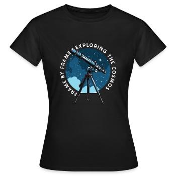 Astrophotographie Astronomy Space Camera - T-shirt Femme - noir - Devant - AI Model Female 172 dark (172cm)