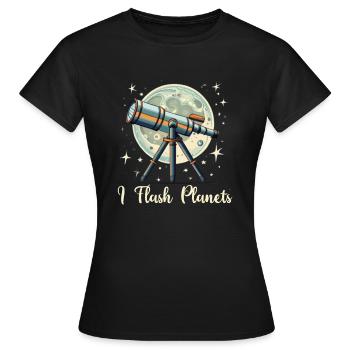 Astrophotographie Astronomy Space Camera - T-shirt Femme - noir - Devant - AI Model Female 172 dark (172cm)