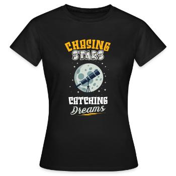 Astrophotographie Astronomy Space Camera - T-shirt Femme - noir - Devant - AI Model Female 172 dark (172cm)