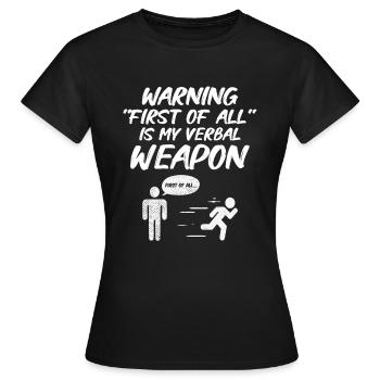 Débat de discours de débat orateur idée de cadeau - T-shirt Femme - noir - Devant - AI Model Female 172 dark (172cm)