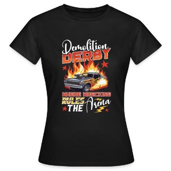 Demo Derby Demolition Derby Demolition Derby - Frauen T-Shirt - Schwarz - Vorne - AI Model Female 172 dark (172cm)