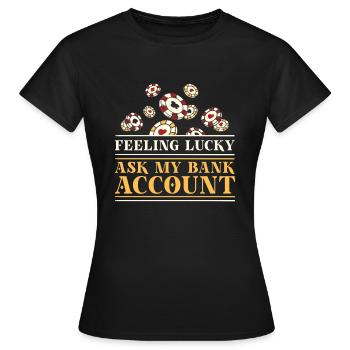 Poker Casino Joueur de poker Jouer à la roulette - T-shirt Femme - noir - Devant - AI Model Female 172 dark (172cm)