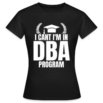 DBA Degree DBA Degree Docteur en commerce - T-shirt Femme - noir - Devant - AI Model Female 172 dark (172cm)