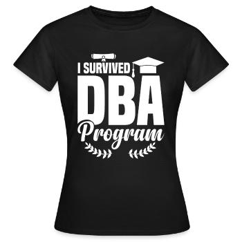 DBA Degree DBA Degree Docteur en commerce - T-shirt Femme - noir - Devant - AI Model Female 172 dark (172cm)