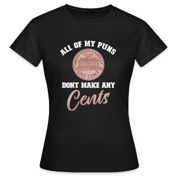 Collection de pièces de monnaie amusante pour les collectionneurs de pièces de monnaie et - T-shirt Femme - noir - Devant - AI Model Female 172 dark (172cm)