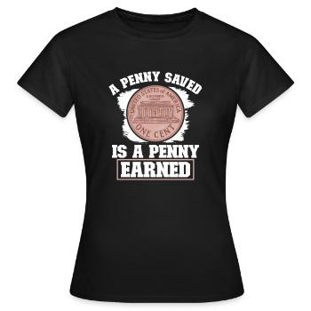 Collection de pièces de monnaie amusante pour les collectionneurs de pièces de monnaie et - T-shirt Femme - noir - Devant - AI Model Female 172 dark (172cm)