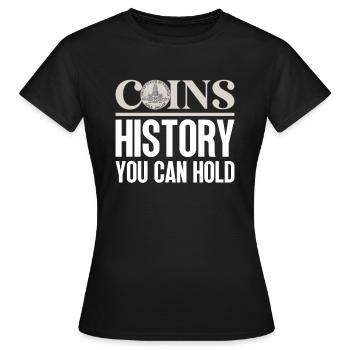 Collection de pièces de monnaie amusante pour les collectionneurs de pièces de monnaie et - T-shirt Femme - noir - Devant - AI Model Female 172 dark (172cm)