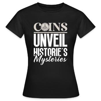 Collection de pièces de monnaie amusante pour les collectionneurs de pièces de monnaie et - T-shirt Femme - noir - Devant - AI Model Female 172 dark (172cm)