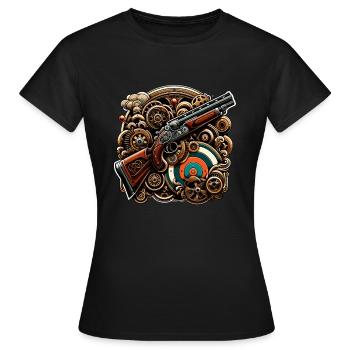 Clay Pigeon Shooting Clay Pigeon Shooting Shooting - Women's T-Shirt - black - Front - AI Model Female 172 dark (172cm)