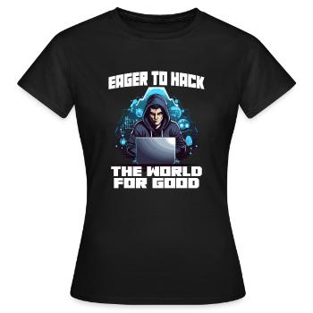 Analyste en piratage éthique Cybersécurité éthique - T-shirt Femme - noir - Devant - AI Model Female 172 dark (172cm)