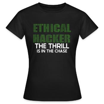 Analyste en piratage éthique Cybersécurité éthique - T-shirt Femme - noir - Devant - AI Model Female 172 dark (172cm)