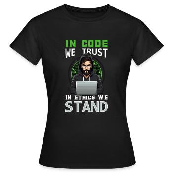Analyste en piratage éthique Cybersécurité éthique - T-shirt Femme - noir - Devant - AI Model Female 172 dark (172cm)