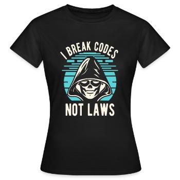 Analyste en piratage éthique Cybersécurité éthique - T-shirt Femme - noir - Devant - AI Model Female 172 dark (172cm)