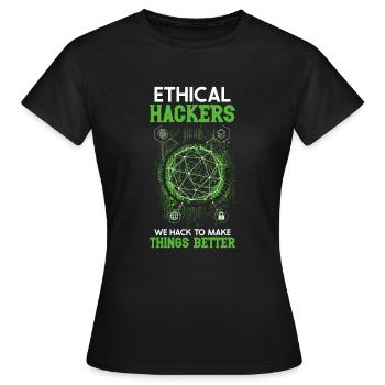 Analyste en piratage éthique Cybersécurité éthique - T-shirt Femme - noir - Devant - AI Model Female 172 dark (172cm)