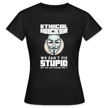 Analyste en piratage éthique Cybersécurité éthique - T-shirt Femme - noir - Devant - AI Model Female 172 dark (172cm)