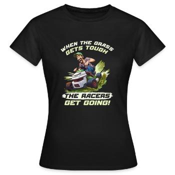 Tondeuse à gazon Tondeuse à gazon de course Tondeuse à gazon de course - T-shirt Femme - noir - Devant - AI Model Female 172 dark (172cm)