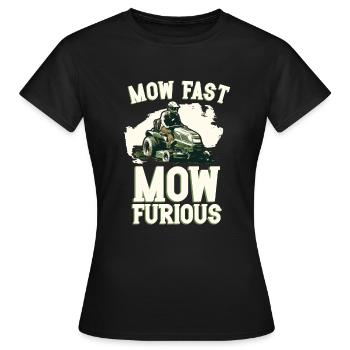 Tondeuse à gazon Tondeuse à gazon de course Tondeuse à gazon de course - T-shirt Femme - noir - Devant - AI Model Female 172 dark (172cm)