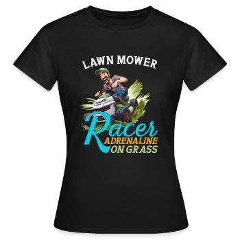 Tondeuse à gazon Tondeuse à gazon de course Tondeuse à gazon de course - T-shirt Femme - noir - Devant - AI Model Female 172 dark (172cm)