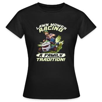 Tondeuse à gazon Tondeuse à gazon de course Tondeuse à gazon de course - T-shirt Femme - noir - Devant - AI Model Female 172 dark (172cm)