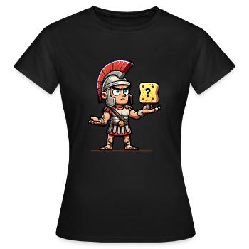 Lustiger Schwamm, Römische Geschichte, Badezimmer - Frauen T-Shirt - Schwarz - Vorne - AI Model Female 172 dark (172cm)