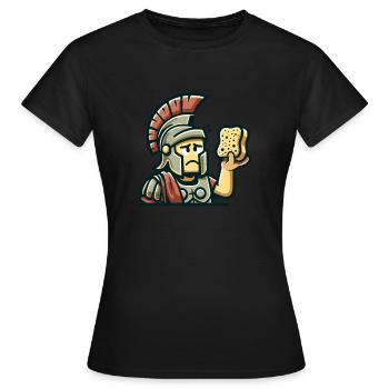Lustiger Schwamm, Römische Geschichte, Badezimmer - Frauen T-Shirt - Schwarz - Vorne - AI Model Female 172 dark (172cm)