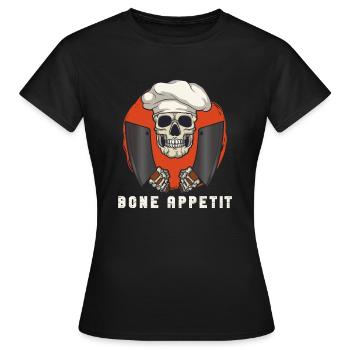 Fleischschneider Metzger Horror Skelett Gore - Frauen T-Shirt - Schwarz - Vorne - AI Model Female 172 dark (172cm)