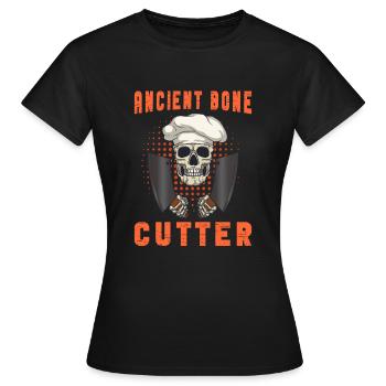 Fleischschneider Metzger Horror Skelett Gore - Frauen T-Shirt - Schwarz - Vorne - AI Model Female 172 dark (172cm)