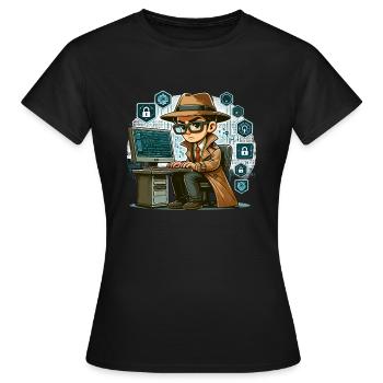 Analyste en piratage éthique Cybersécurité éthique - T-shirt Femme - noir - Devant - AI Model Female 172 dark (172cm)