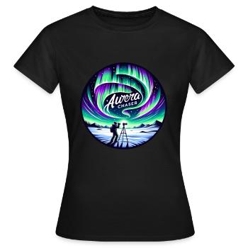 Aurora Aurora Tracker Alaska Wilderness - T-shirt Femme - noir - Devant - AI Model Female 172 dark (172cm)