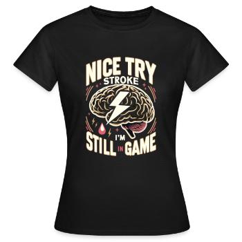 Stroke Survivor Stroke Awareness - Women's T-Shirt - black - Front - AI Model Female 172 dark (172cm)