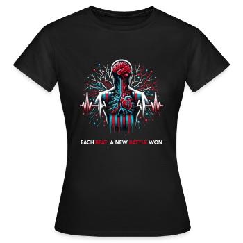 Stroke survivors stroke awareness - Women's T-Shirt - black - Front - AI Model Female 172 dark (172cm)