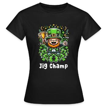 Danse irlandaise Tenue d'Irlande Musique irlandaise - T-shirt Femme - noir - Devant - AI Model Female 172 dark (172cm)