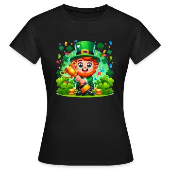 Danse irlandaise Irlande tenue musique irlandaise - T-shirt Femme - noir - Devant - AI Model Female 172 dark (172cm)