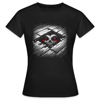 Edgar Allan Poe Fan, littérature classique, - T-shirt Femme - noir - Devant - AI Model Female 172 dark (172cm)
