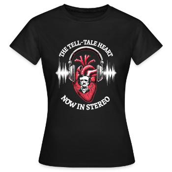 Fan d’Edgar Allan Poe, Littérature classique, - T-shirt Femme - noir - Devant - AI Model Female 172 dark (172cm)