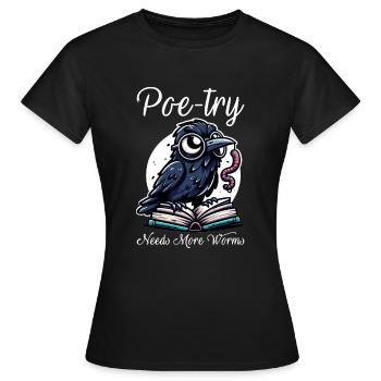 Fan d’Edgar Allan Poe, Littérature classique, - T-shirt Femme - noir - Devant - AI Model Female 172 dark (172cm)