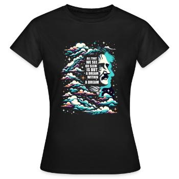 Fan d’Edgar Allan Poe, Littérature classique, - T-shirt Femme - noir - Devant - AI Model Female 172 dark (172cm)