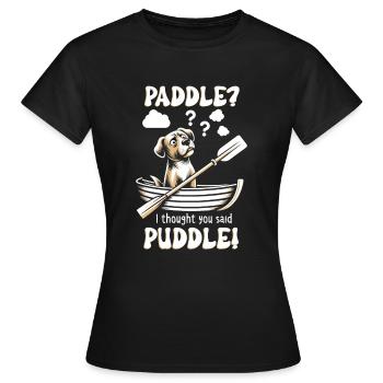 Canotage Papa Capitaine de bateau Ponton Marin Croisière - T-shirt Femme - noir - Devant - AI Model Female 172 dark (172cm)