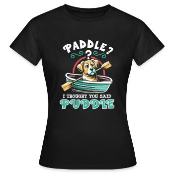 Canotage Papa Capitaine de bateau Ponton Marin Croisière - T-shirt Femme - noir - Devant - AI Model Female 172 dark (172cm)