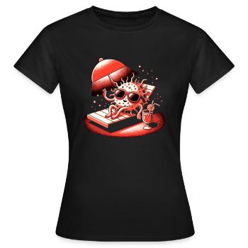 Thérapie par la lumière rouge Thérapie au laser de faible intensité pour le - T-shirt Femme - noir - Devant - AI Model Female 172 dark (172cm)