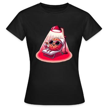 Rotlichttherapie Low-level-lasertherapie Für Die - Frauen T-Shirt - Schwarz - Vorne - AI Model Female 172 dark (172cm)