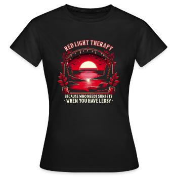 Thérapie par la lumière rouge Thérapie au laser de faible intensité pour le - T-shirt Femme - noir - Devant - AI Model Female 172 dark (172cm)