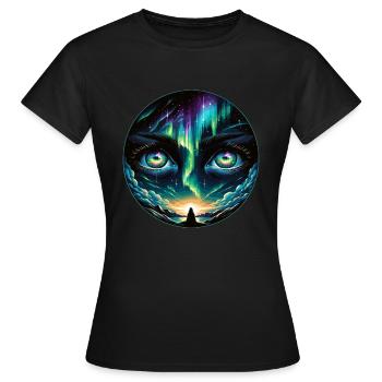 Aurora Aurora Tracker Alaska Wilderness - T-shirt Femme - noir - Devant - AI Model Female 172 dark (172cm)