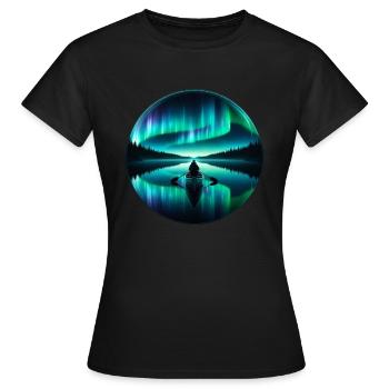Aurora Aurora Tracker Alaska Wilderness - T-shirt Femme - noir - Devant - AI Model Female 172 dark (172cm)