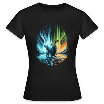 Aurora Aurora Tracker Alaska Wilderness - T-shirt Femme - noir - Devant - AI Model Female 172 dark (172cm)