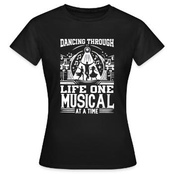 Chanteur de théâtre musical de Broadway - T-shirt Femme - noir - Devant - AI Model Female 172 dark (172cm)