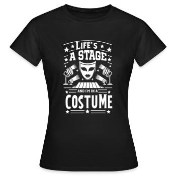 Chanteur de théâtre musical de Broadway - T-shirt Femme - noir - Devant - AI Model Female 172 dark (172cm)