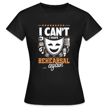 Chanteur de théâtre musical de Broadway - T-shirt Femme - noir - Devant - AI Model Female 172 dark (172cm)