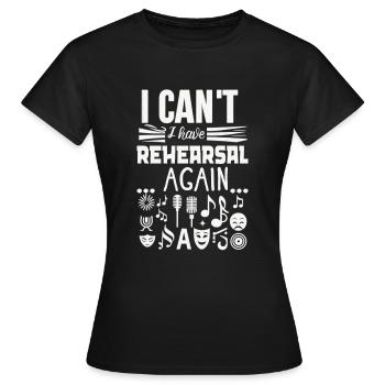 Chanteur de théâtre musical de Broadway - T-shirt Femme - noir - Devant - AI Model Female 172 dark (172cm)