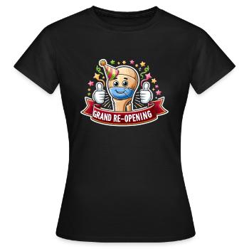 Chirurgie de remplacement de la hanche Chirurgie post-opératoire de la hanche - T-shirt Femme - noir - Devant - AI Model Female 172 dark (172cm)